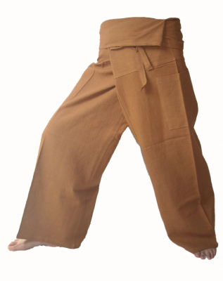 Hemp Trousers Thai Fisherman Pants Light Brown