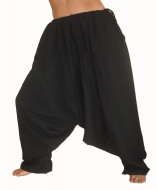 HMONG Shalwar Hose Pluderhose Schwarz