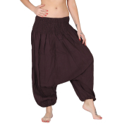 Afghan Pluderhose Haremshose Baumwolle Aubergine